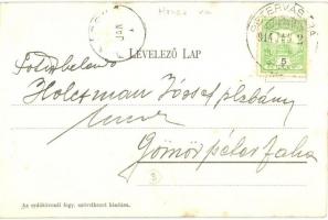 1914 Erdőkövesd, Parókia, utcakép, Szövetkezeti üzlet, gémeskút. Az erdőkövesdi fogy. szövetkezet sa...