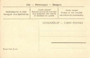 Fót, Hadirokkantak és hadiözvegyem házai épülőfélben. Faragó Phot