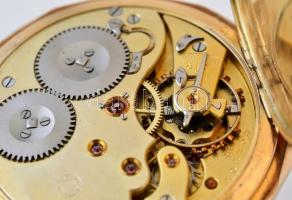 IWC Schaffhausen dupla 14 K arany hátlapos zsebóra  szép állapotban / Vintage IWC Schaffhausen 14C g...