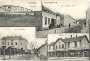 Gyékényes, Vasútállomás, vasutasok, Hotel Fleiner szálloda, Dráva híd, Simicz Kálmán üzlete