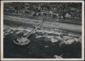 cca 1920-1930 Hága, Rotterdam, légi fotók, 3 db, hátoldalon feliratozva, 12×16 cm