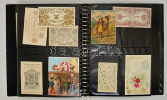 cca 1880-1900 40 db nagyrészt lithografált címke, nagyrészt csokoládé. Igényes gyűrűs berakóban / Co...