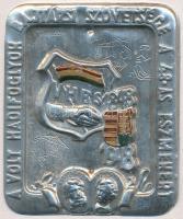 1948. VHBS 1848-1948 - A volt hadifoglyok bajtársi szövetsége a 48-as eszmékért festett, felvarrható Al jelvény (52x61mm) T:2,2-