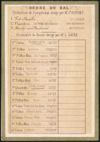 1873 A Brüsszeli tőzsde épületének felavatási bálja, Táncrend térképpel / 1873 Inauguration of the S...