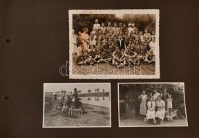 1905-1930 "Családunk tagjai csoportképeken", 150 db albumlapra ragasztott fotó, városképek...