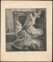 Franz von Bayros (1866-1924): Vielle porcelaine. Heliogravúr, papír, jelzés nélkül, 16,5×16 cm