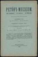 1890 A Petőfi-Múzeum III. évfolyamának 1., 5. és 6. száma