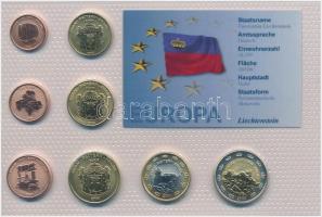 Lichtenstein 2004. 1c-2X (8xklf) euró mintájú fantáziaveret forgalmi sor lezárt tokban T:1 Lichtenstein 2004. 1 Ceros - 2 Xeros (8xdiff)  euro pattern fantasy issue coin set in sealed case C:UNC