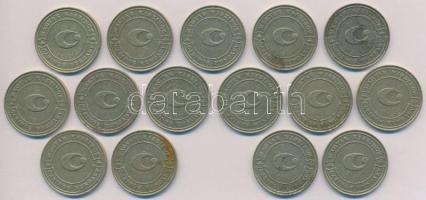 ~1990. "Magyar Kaszinók - Hungarian Casinos" fém zseton (15x) T:2-