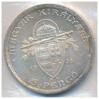 1938. 5P Ag "Szent István" lezárt fóliában T:2 kis patina
Adamo P8.1