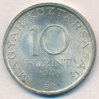 1948. 10Ft Ag "Széchenyi" T:2 patina 
Adamo EM2