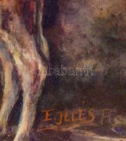 Edvi Illés Aladár (1870-1958): Magányos tehén. Akvarell, papír, jelzett, 26×36 cm