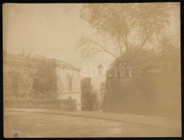 cca 1900 Budapest, I Főherceg Albrecht út, a Vár, pesti panoráma 4 db nagyméretű fotó. Erdélyi Mór (...