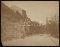 cca 1900 Budapest, I Főherceg Albrecht út, a Vár, pesti panoráma 4 db nagyméretű fotó. Erdélyi Mór (...