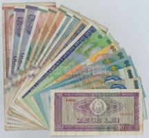 Románia 1966-2000. 18db-os bankjegy tétel T:II-III Romania 1966-2000. 18pcs of banknotes C:XF-F