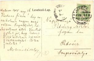 1908 Kalocsa, A J. T. érseki Stephaneum III. szakaszának udvara, teniszpálya, sport. Kiadja Jurcsó A...