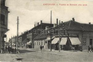 Kaposvár, Fő utca és Somssich utca sarok, Schlesinger Lajos üzlete, Práger Andor fogműterme