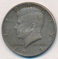 Amerikai Egyesült Államok 1964. 1/2$ Ag Kennedy T:2,2- k. USA 1964. 1/2 Dollar Ag Kennedy C:XF,VF scratched Krause KM#202