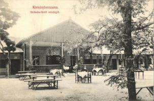 Kiskundorozsma, Sziksós fürdő vendéglő, étterem, kert. Kiadja Grünwald Hermann