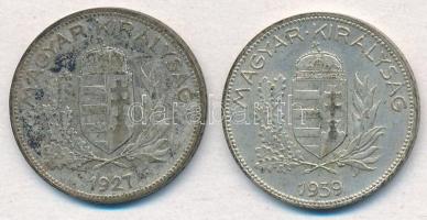 1927-1939. 1P Ag (2xklf) T:2-3 patina Adamo P6