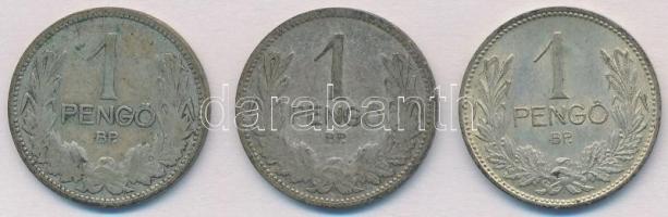 1926-1939. 1P Ag (3xklf) T:2-,3 patina Adamo P6