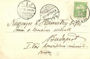 1907 Kiskunhalas, Halas; Sóstó, halászok, csónakok