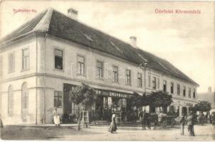 1917 Körmend, Batthyány tér, Grünbaum üzlete, Lloyd kávéház