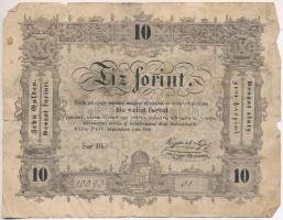 1848. 10Ft Kossuth Bankó T:III-,IV Adamo G111