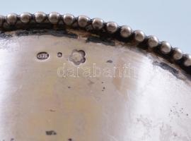 Ezüst (Ag.) tálka, jelzett, d: 6,5 cm, nettó 56 g