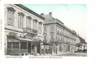 1909 Magyaróvár, Mosonmagyaróvár; Központi kávéház és takarékpénztár. Kiadja Pingitzer Ignác