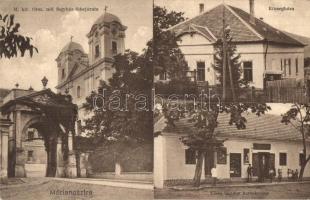 Márianosztra, M. kir. Orsz. női fegyház főbejárata, Községháza, Klein Sándor üzlete és saját kiadása (r)