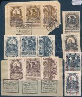 1922 Bélyeggyűjtés 13 db levélzáró (variációk)