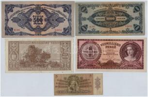 9db-os vegyes magyar pengő bankjegy tétel T:I-III