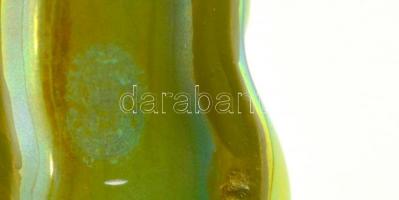 Zsolnay eozin mázas őzike, jelzett, hibátlan, m: 6,5 cm, h:9 cm