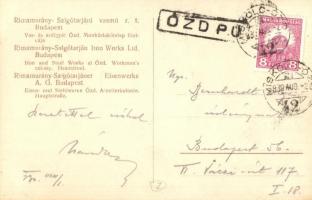 Ózd, Rimamurány-Salgótarjáni Vasmű rt. Vas és acélgyár munkás lakótelep főutcája. Csiky Foto + 1930 ...