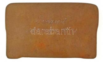 1927. "Osztrák Tacskó Klub" Br emlékplakett, hátoldalán gravírozva "Budapest 1927. má...