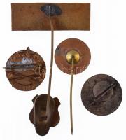 5db klf zománcozott jelvény és kitűző, közte "MÖHOSZ", "BTV Törzsgárda 10 év", &...