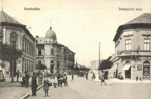 1915 Szabadka, Subotica; Damjanich utca, Ivanits József üzlete, távbeszélő / street, shop, telephone office
