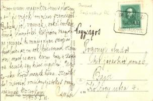 Sajóvelezd, Nagysor, automobil. Kiadja a Hangya Szövetkezet + 1938 Sajóvelezd pü. bélyegző