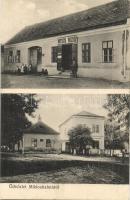 1914 Miklóshalma, Miklósfalu, Nickelsdorf; Nitsch Dezső üzlete, iskola és jegyző / Schule, Notariat, Geschäft / shop, school and notary