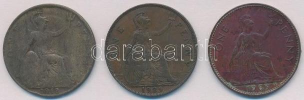 Nagy-Britannia 1918. 1p Br "V. György" + 1929. 1p Br "V. György + 1963. 1p Br "I...