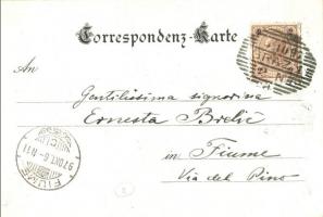 1897 (Vorläufer!) Graz, street view at night. E. Presuhn