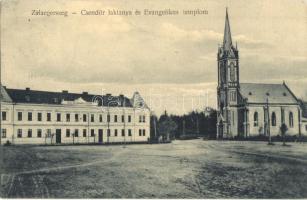 1916 Zalaegerszeg, Csendőr laktanya, Evangélikus templom. Kiadja Horvát Gábor (EK)