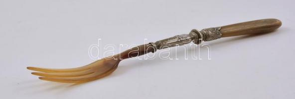 cca 1900 Régi salátás villa, szaru, díszes fém középrésszel