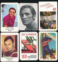 1955-1986 9 db színészeket ábrázoló kártyanaptár