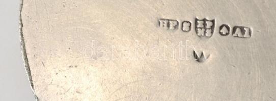 Ezüstözött tejkiöntő, jelzett, m: 8,5 cm