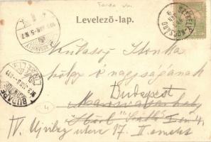 1903 Székelykocsárd, Kocsárd, Lunca Muresului; Vasútállomás, gőzmozdony, tehervagonok és személyvago...