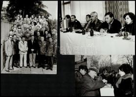 A Varsói Szerződés vezérkara és Kádár János fogadása, 4 db sajtófotó, 13×18 és 17×23 cm