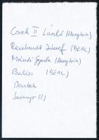 1931 Cseh II. László, Reinhardt József, Mándi Gyula és mások aláírásai levelezőlapon