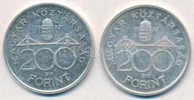 1992. 200Ft Ag "MNB" (2x) T:2